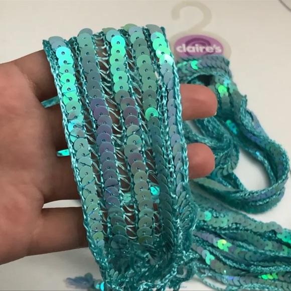 NWT| Y2K Sequins Hair Knitted Tie - Picture 3 of 4